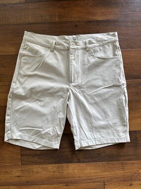 Light Cream Men's Stretch Golf Shorts-Graham